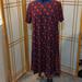 Lularoe Dresses | Lularoe Casual Swing Dress | Color: Blue/Red | Size: L