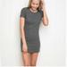 Brandy Melville Dresses | Brandy Melville Emily Ribbed Knit Shirt Dress | Color: Gray | Size: S