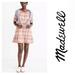 Madewell Dresses | Madewell Plaid Short Sleeve Popover Mini Dress Size Large #A0279 Ruffle Bottom | Color: Orange/Pink | Size: L