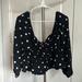 J. Crew Tops | Black And White Polkadot Jcrew Blouse | Color: Black/White | Size: L