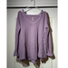 Free People Sweaters | Free People Lilac Moonshine Cutout Fringe Swing Purple Sweater Womens Sz L | Color: Purple | Size: L