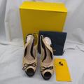 Gucci Shoes | Gucci Fendi Decollete Nappa Heels Black Size 10 Black Bow Beige Top W Box Great | Color: Black | Size: 10