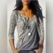 American Eagle Outfitters Sweaters | American Eagle Outfitters Sequin Cropped Camisole Sweater Taupe Gray Xs | Color: Gray/Silver | Size: Xs