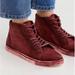 Free People Shoes | Free People Distressed High Top Sneakers Maroon Size 37/7 | Color: Purple/Red | Size: 7