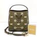 Michael Kors Bags | Michael Kors Mercer Small Logo Embossed Leather Bucket Bag Olive Color | Color: Green/White | Size: Various