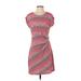 Gap Casual Dress - Sheath Crew Neck Short sleeves: Red Print Dresses - Women's Size Small