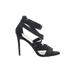 Liliana Heels: Black Grid Shoes - Women's Size 9