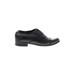 Saks Fifth Avenue Flats: Slip-on Chunky Heel Work Black Print Shoes - Women's Size 6 - Round Toe