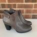 Giani Bernini Shoes | Giani Bernini Womens Abalina Grey Leather Block Heel Ankle Boots Us 5.5 M | Color: Gray | Size: 5.5