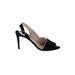 Prada Heels: Black Solid Shoes - Women's Size 39 - Open Toe