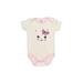 Mon Cheri Baby Short Sleeve Onesie: Ivory Marled Bottoms - Size 3-6 Month