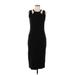 t.la Casual Dress - Midi: Black Solid Dresses - Women's Size Large