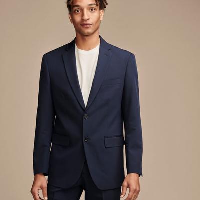 Lucky Brand Suit Separate 4-Way Stretch Blazer - Men's Clothing Jackets Coats Blazers in Dark Blue, Size 52