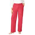 Plus Size Women's Stretch CottonChino Wide-Leg Trouser by Jessica London in Bright Red (Size 16 W)