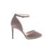 MICHAEL Michael Kors Heels: D'Orsay Stiletto Glamorous Gray Solid Shoes - Women's Size 6 1/2 - Almond Toe