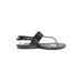 Bamboo Sandals: Black Solid Shoes - Women's Size 7 1/2 - Open Toe