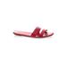 Talbots Sandals: Red Print Shoes - Women's Size 8 - Open Toe