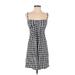 Ann Taylor Casual Dress - Mini: Black Houndstooth Dresses - Women's Size 2X-Small Petite