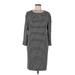 Chico's Casual Dress - Sheath: Gray Tweed Dresses - Women's Size Medium