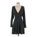 Lush Casual Dress - Sweater Dress: Gray Chevron/Herringbone Dresses - Women's Size Small