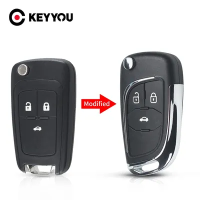 KEYYOU – coque de clé de voiture 2/3/4/5 boutons pour Chevrolet Lova Aveo Cruze Opel Vauxhall