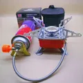 Réchaud de camping portable pliable mini Eva alimentation de feu de bain réchaud à gaz de