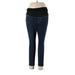 Ann Taylor LOFT Jeans - Super Low Rise: Blue Bottoms - Women's Size 12 Petite - Indigo Wash