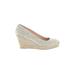 J.Crew Wedges: Gray Shoes - Women's Size 8 1/2 - Round Toe