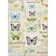 Butterfly Stamperia A4 Rice Paper Mulberry Paper Decoupage 210 x 297 mm Free Post in UK