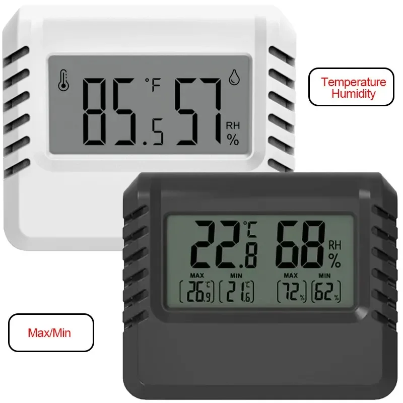Mini termometro digitale LCD igrometro misuratore di umidità della temperatura ambiente interno appeso a parete misuratore sensore di temperatura massimo/min ℃ / ℉