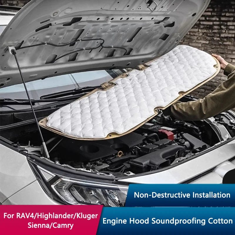 Auto Cofano Insonorizzazione Cotone Motore Insonorizzato Originale Copertura di Isolamento Acustico Per Toyota RAV4 Sienna Highlander Crown Kluger