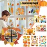 Ringraziamento Window Clings Maple Pumpkin scoiattolo Stickers decorazione del ringraziamento per la