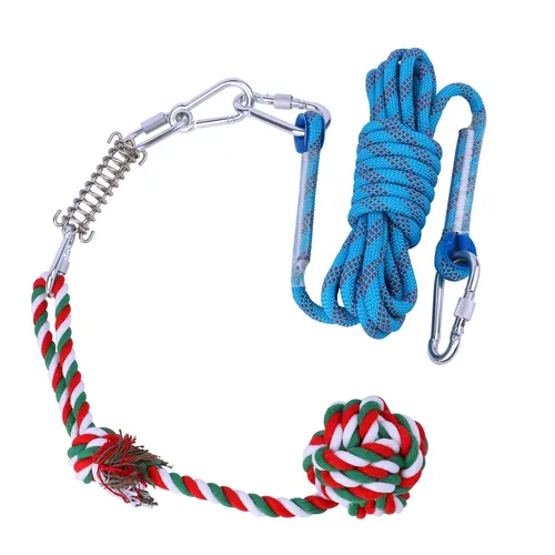 Interaktiver Hundes pielzeugball Hände frei Haustier Welpen ball Spielzeug Baumwoll seilball 5m Seil