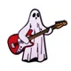 C4923 Punk Gitarre Ghost Abzeichen Halloween Emaille Pin Brosche Anstecknadeln für Rucksack Schmuck