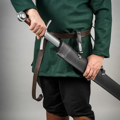 Mittelalterlichen Viking Leder Schwert Scheide Mantel Halter Saxon Ritter Cosplay Kostüm Zubehör Image