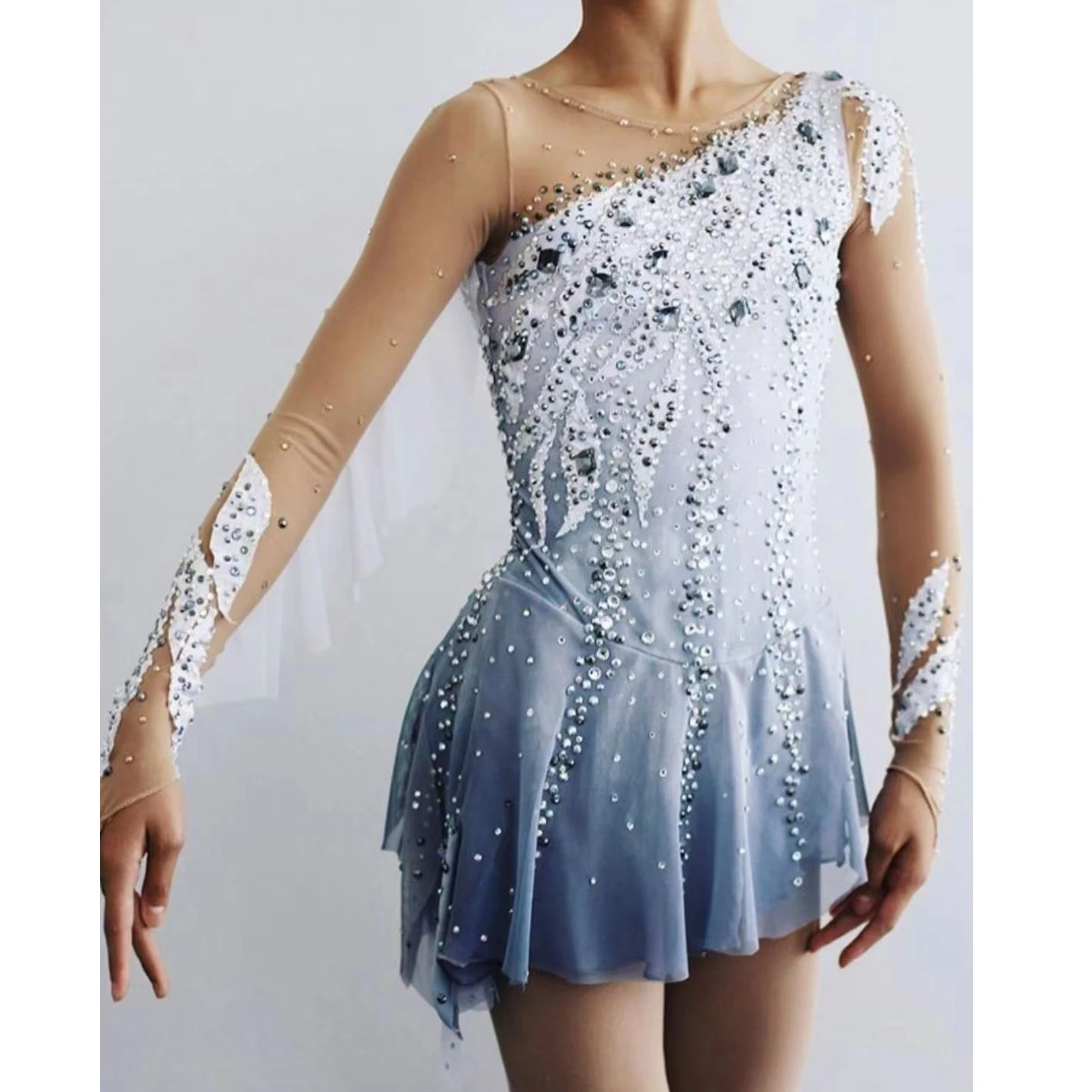 LIUHUO Eiskunstlaufkleid Leistung Maßgeschneiderte Eislauf-Kleidung Kinderwettbewerb Bühnenkleidung BD7024 Image