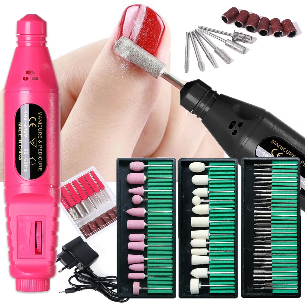 Luaa trapano elettrico professionale per unghie strumenti per Manicure Set di trapano per Pedicure lima per unghie portatile attrezzatura per trapano per unghie