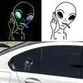 G194 10.3X15 CM Divertente Alien Personalità Ufo Adesivo Per Auto Decalcomania Del Vinile Auto Finestre Decor Nero/BIANCO/LASER