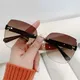 Vintage Mode neue Sonnenbrille randlose rahmenlose Sonnenbrillen Farbverlauf uv400 Sommer reisende