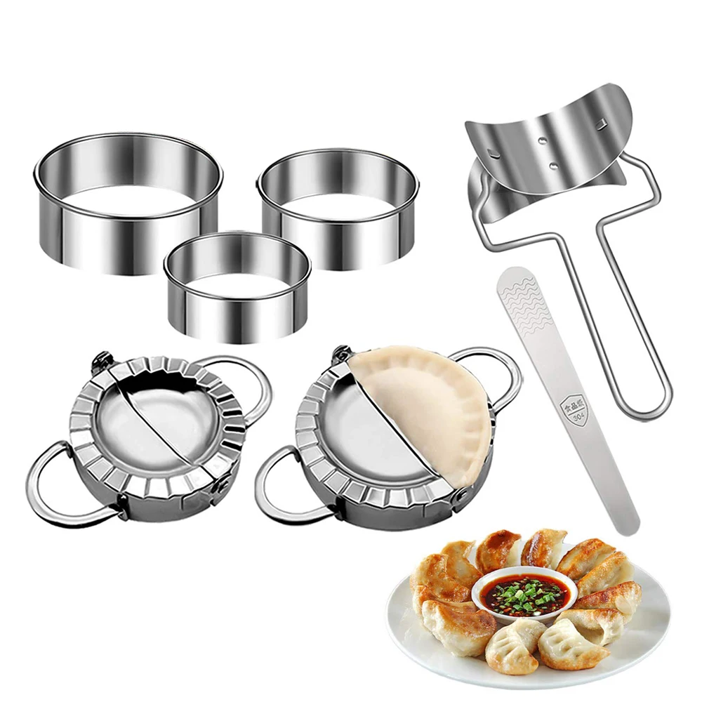 Knödelform Edelstahl Knödelhersteller Ravioli Empanada Maker Metallknödel Gyoza Teigpresse Form Küchenzubehör Image