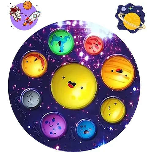 Acht Planet Push Bubble Zappeln Spielzeug Erwachsenen Stress abbau Squeeze Spielzeug Anti stress