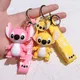 Disney Stitch Spielzeug Schlüssel bund Anime Figur Stich Anhänger Schlüssel bund süße rosa Engel