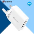 Caricatore da viaggio USB standard a 3 porte per ricarica da muro per iPhone 13 12 Adattatore di