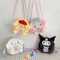 Zaino Kawaii Sanrio carino Kuromi Cinnamoroll Pompompurin My Melody Simpatici giocattoli di peluche