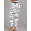 Leggings per pantaloni Fitness da donna sportivi da Yoga stampati con lettere classiche in bianco e