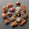 Magnete per frigorifero 3d frigorifero pasta cibo Baguette pane uovo pane cestino toast hamburger frigorifero decorazione collezione regalo