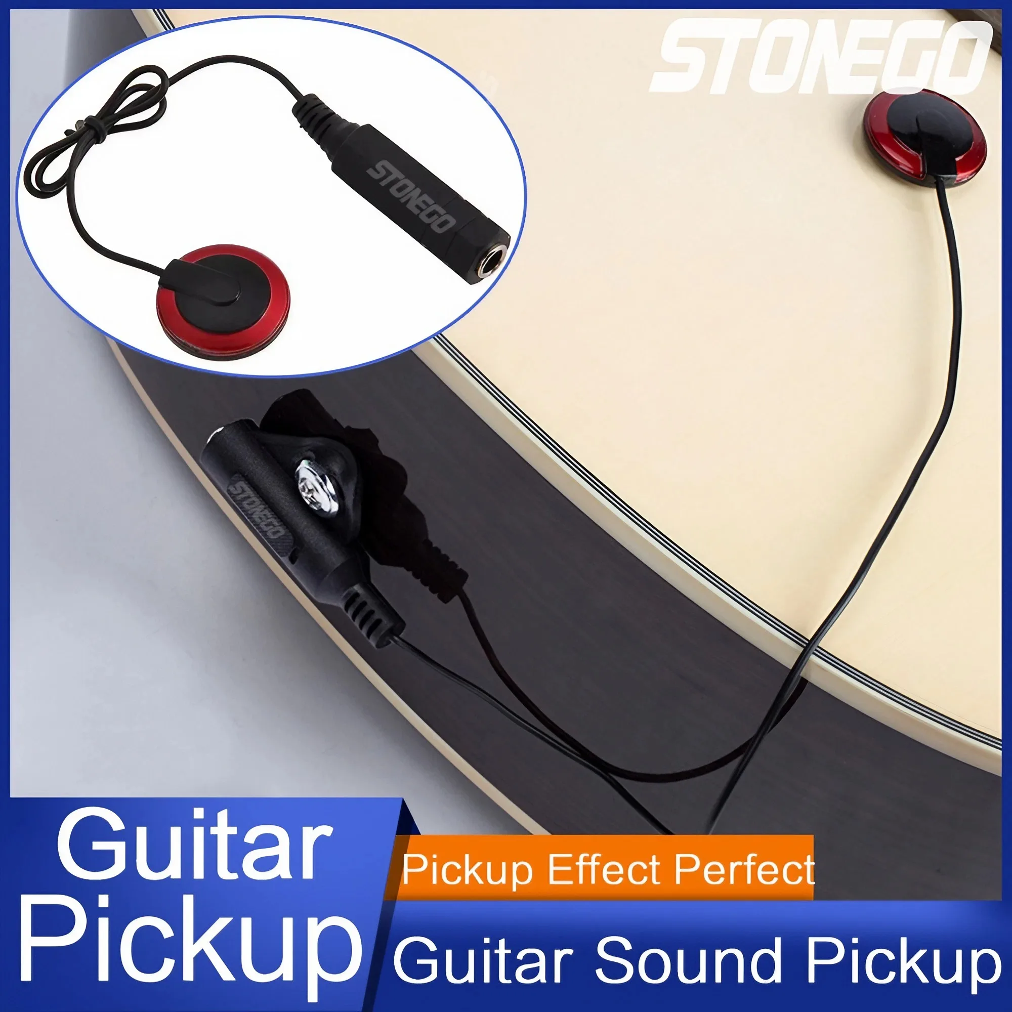 NEUE Gitarre Pickup Professionelle Piezo Kontakt Mikrofon Pickup Board Pickups Gitarre Violine Ukulel Stonego Gitarre Zubehör Image