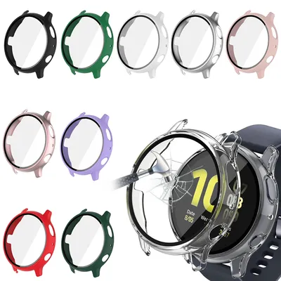 Hülle + Glas für Samsung Galaxy Watch Active 2 44 mm 40 mm Abdeckung Bumper Zubehör Schutz Image
