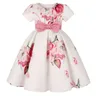 Kind Prinzessin Kleid Kleid Bogen Druck Kleid Blume Baby Tag Pompadour Kleid Host Laufsteg