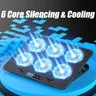 Coolcold a9 gaming rgb laptop kühler 2 usb ports 6 fan gaming led licht notebook kühler für 13-18